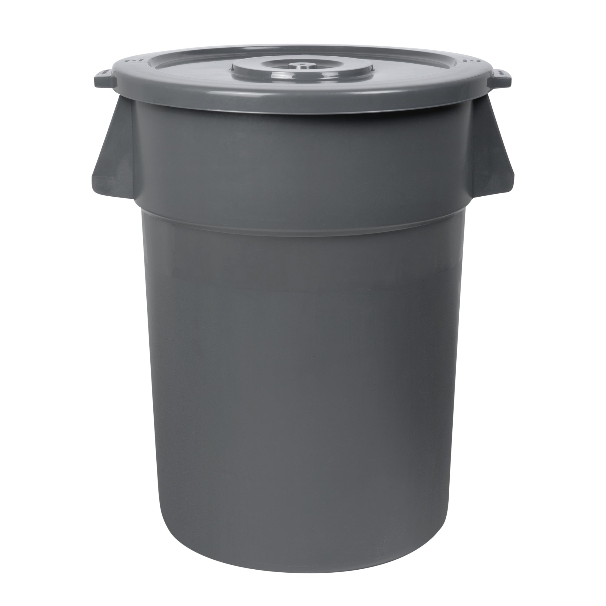 RW Clean 1 Gray 44 gal Plastic Commercial Trash Can and 1 Gray Lid