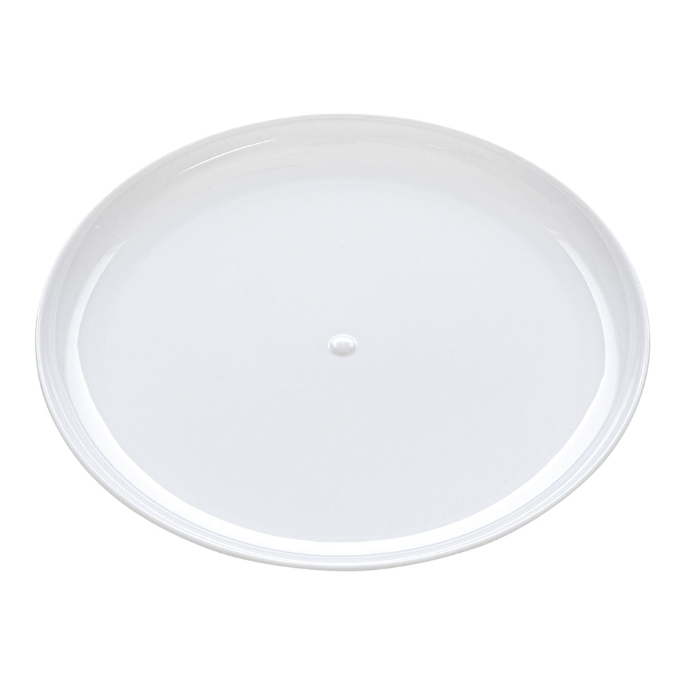 100 Round White 7" Plastic Medium Elegant Plates and 100 Argento Silver Plastic Cutlery Sets