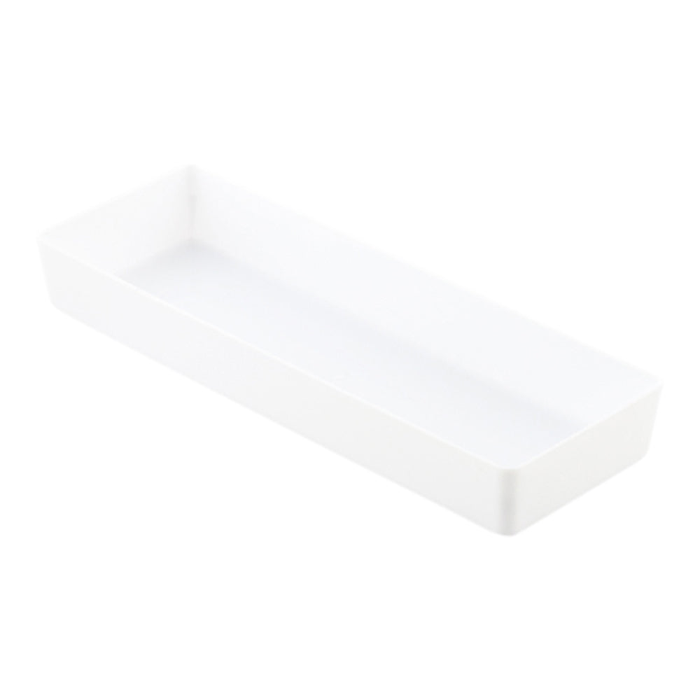 100 Rectangle White 5.2" Plastic Modern Plates and 100 Silver Plastic 4" Mini Forks