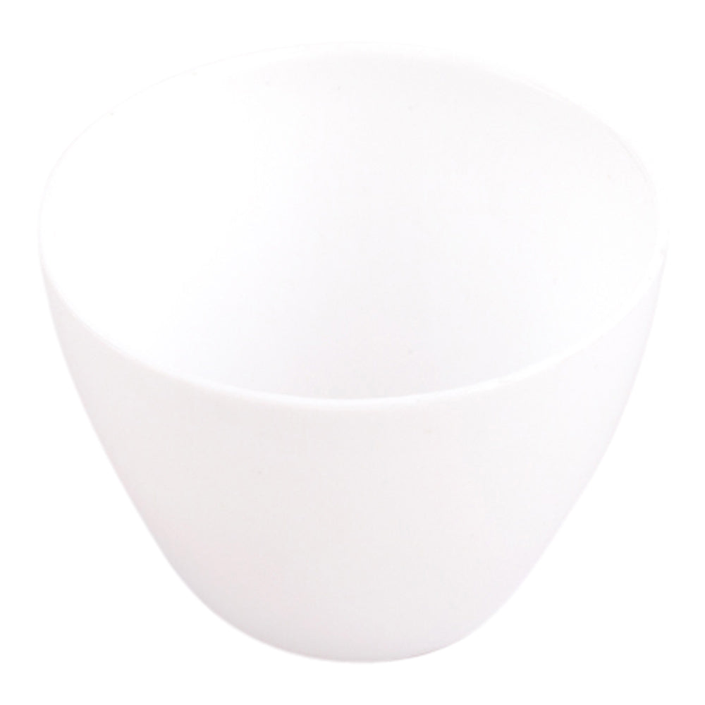 100 2 oz Round White Plastic Mini Tasting Bowls and 100 Silver Plastic 4" Mini Forks