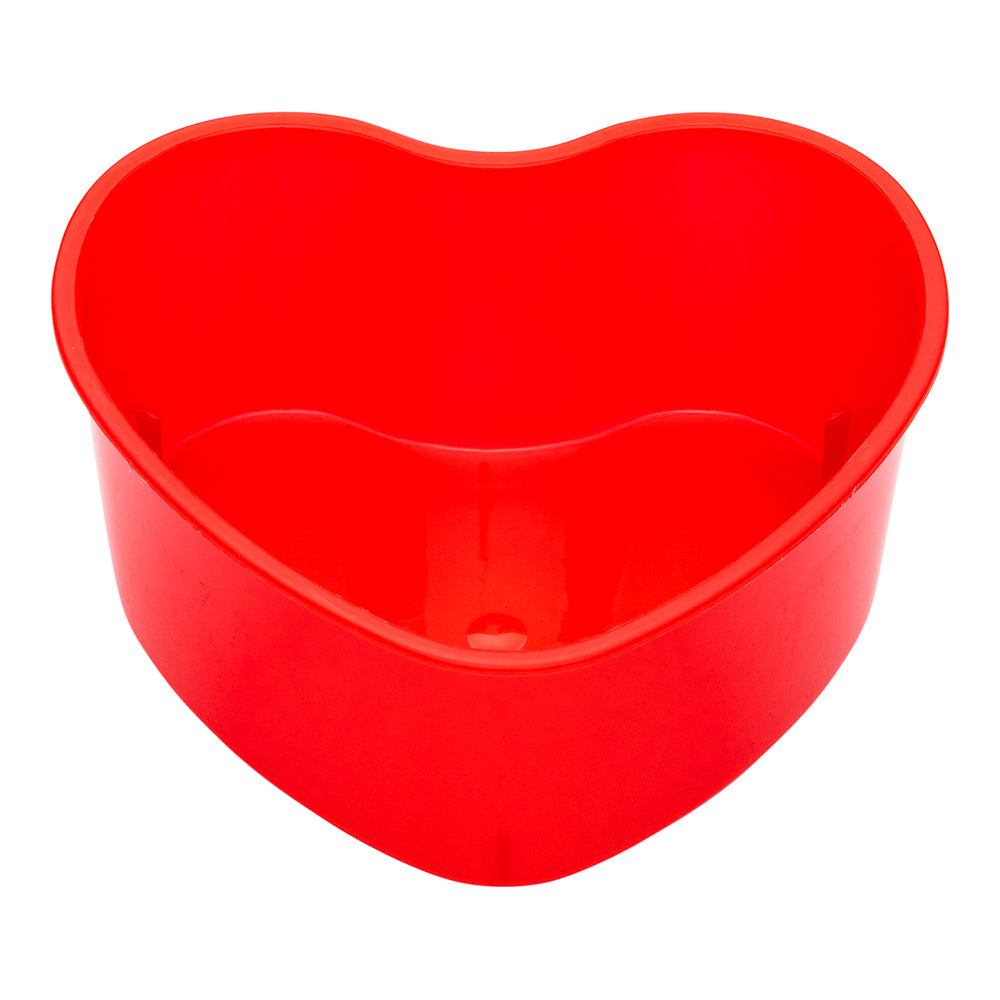 100 5 oz Red Plastic Mini Heart Cups and 100 Silver Plastic 4" Mini Forks