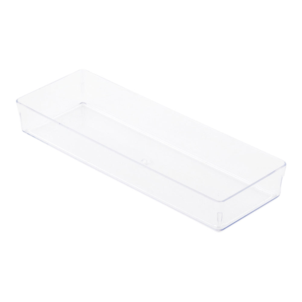 100 Rectangle Clear 5.2" Plastic Modern Plates and 100 Silver Plastic 4" Mini Spoons