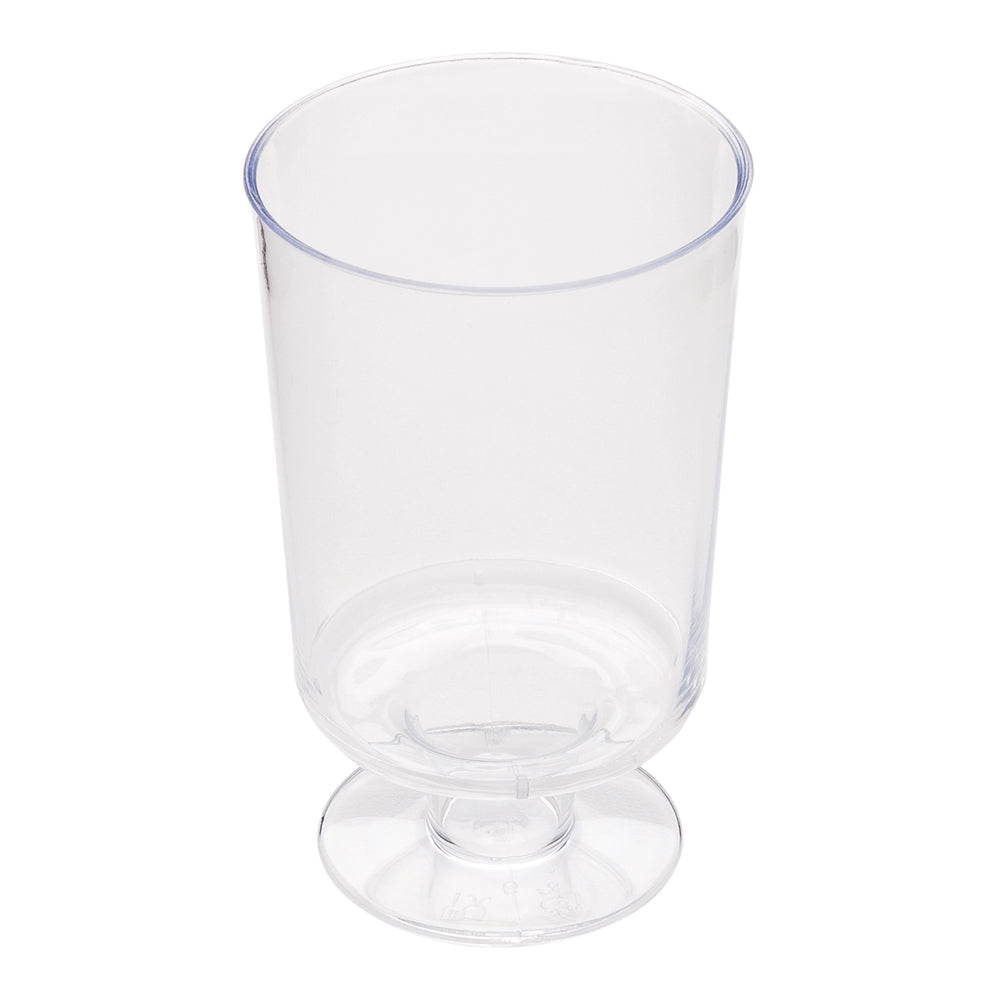 100 1 oz Round Clear Plastic Lufthansa Drinking Cups and 100 Silver Plastic 4" Mini Spoons