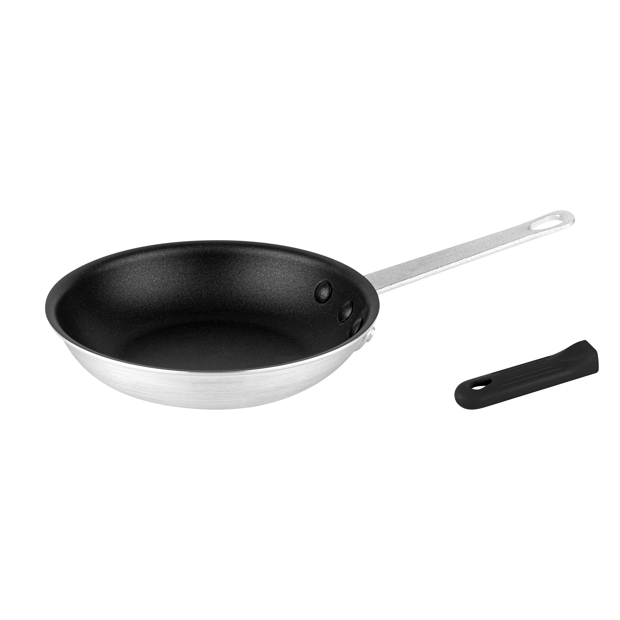 Met Lux 1 Aluminum 8" Non-Stick Fry Pan and 1 Black Silicone Pan Handle Sleeve