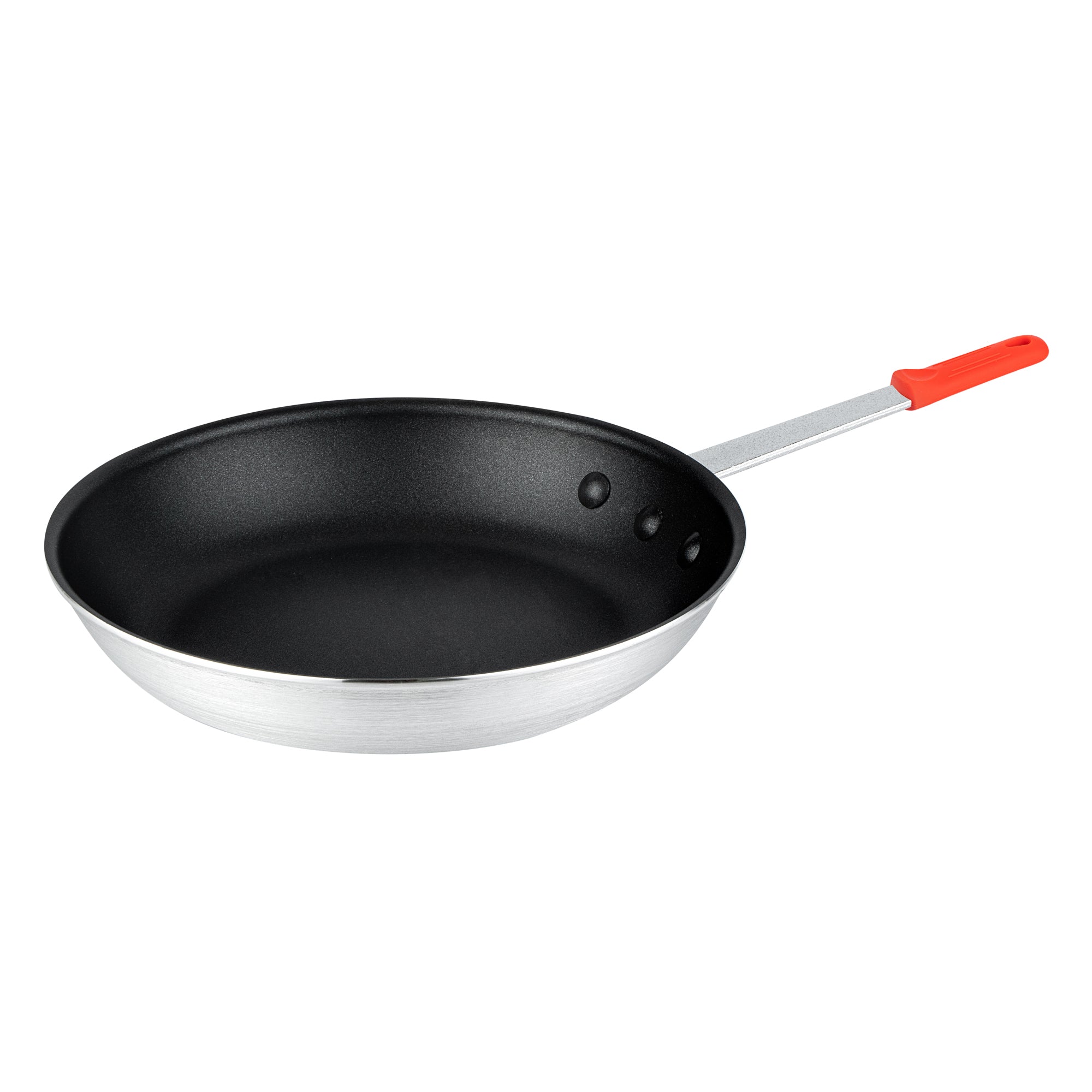 Met Lux 1 Aluminum 10" Non-Stick Fry Pan and 1 Red Silicone Pan Handle Sleeve