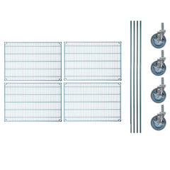 RW Base 4-Tier NSF Green Epoxy Shelving Unit - and 24