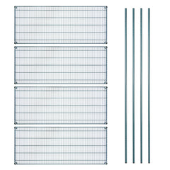 RW Base 4-Tier NSF Green Epoxy Shelving Unit - and 24