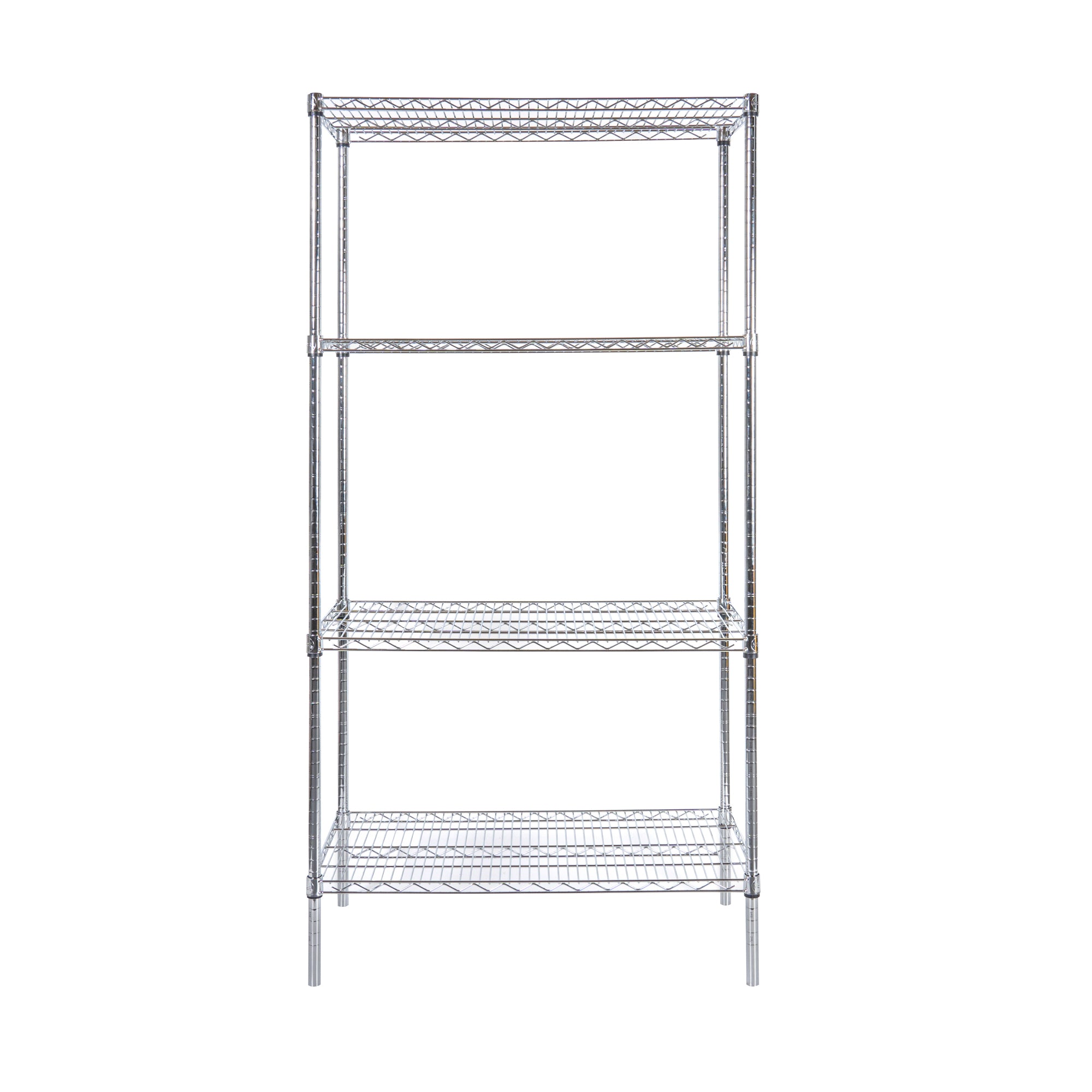 RW Base 4-Tier NSF Chrome Shelving Unit - with 18" x 36" Shelves and 74" Posts