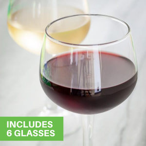 Includes 6 Glasses