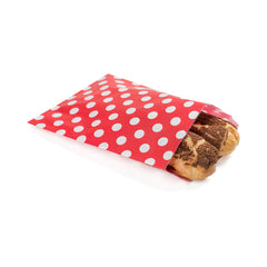 Rectangle Red Paper Bag - Polka Dots - 7