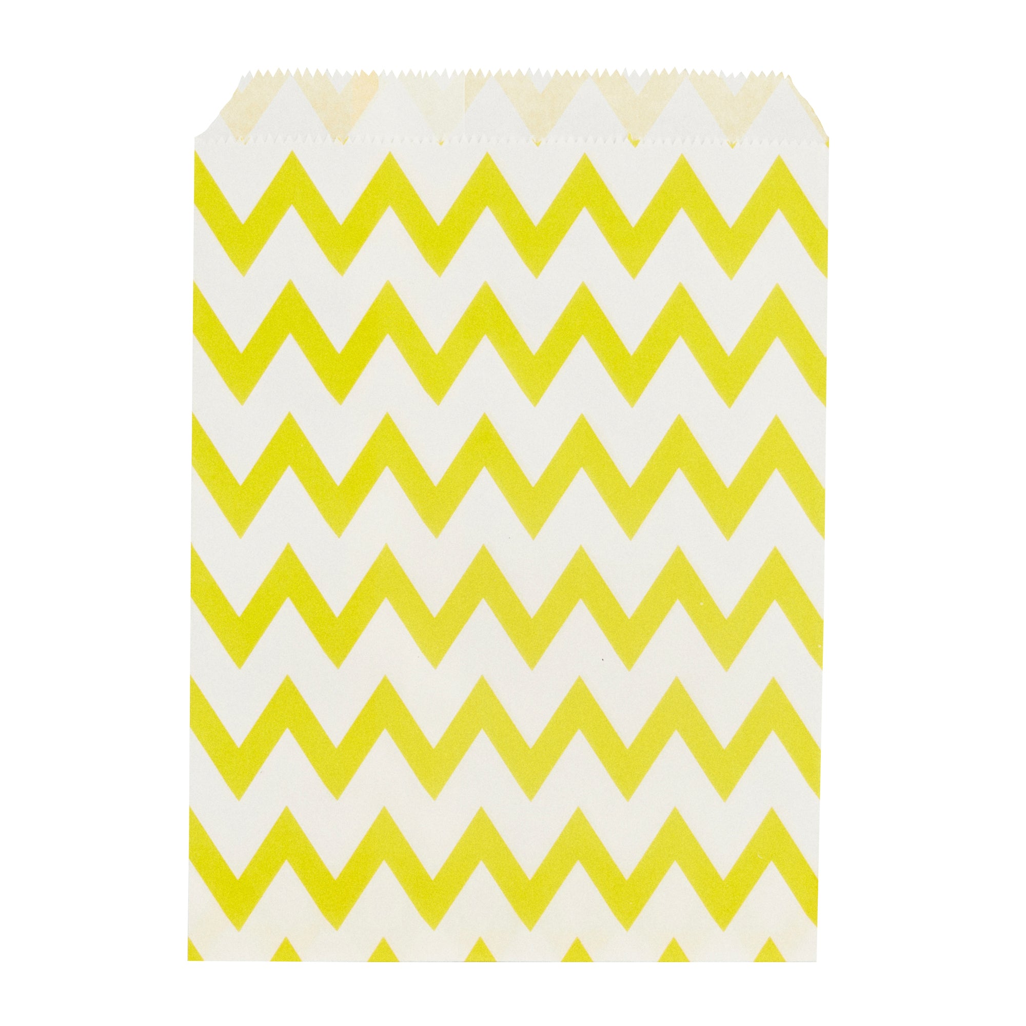 Rectangle Yellow Paper Bag - Zig Zags - 7" x 5" - 100 count box