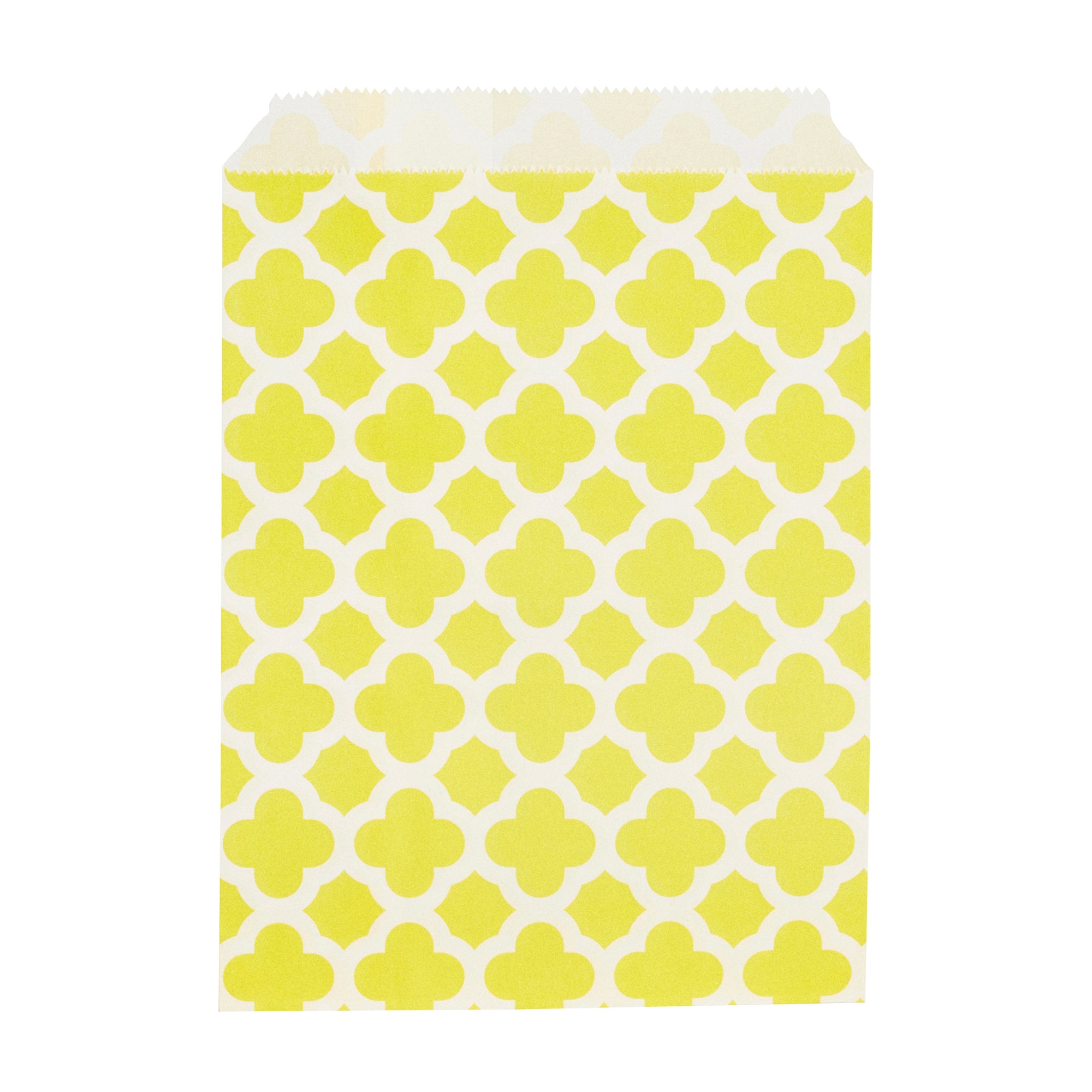 Rectangle Yellow Paper Bag - Asian Monogram - 7" x 5" - 100 count box