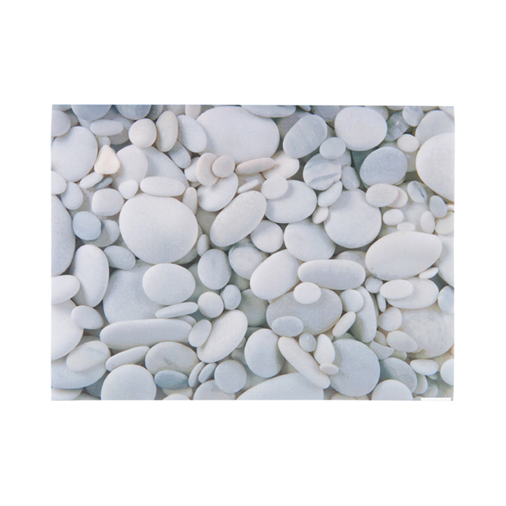 Rectangle River Stone Paper Placemat - Semi-Disposable, 10 Uses - 11 3/4" x 15 3/4" - 12 count box