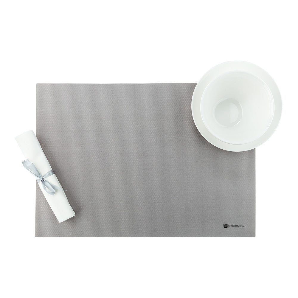 Rectangle Gray Paper Placemat - Heavy Weight, Single-Use - 20" x 14" - 1000 count box