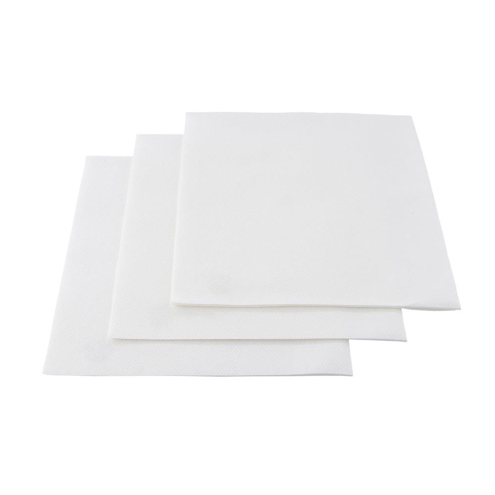 Luxenap Square White Paper Napkin - Micropoint, 3-Ply - 15 3/4" x 15 3/4" - 2000 count box