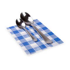 Luxenap Rectangle Blue Paper Napkin - Picnic Print, 1-Ply - 7