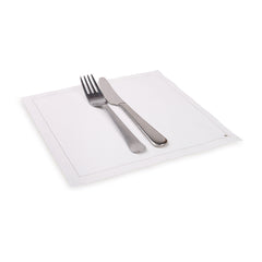 Napluxe Square Ecru Cotton Meal Napkin - Organic , Disposable - 8 3/4