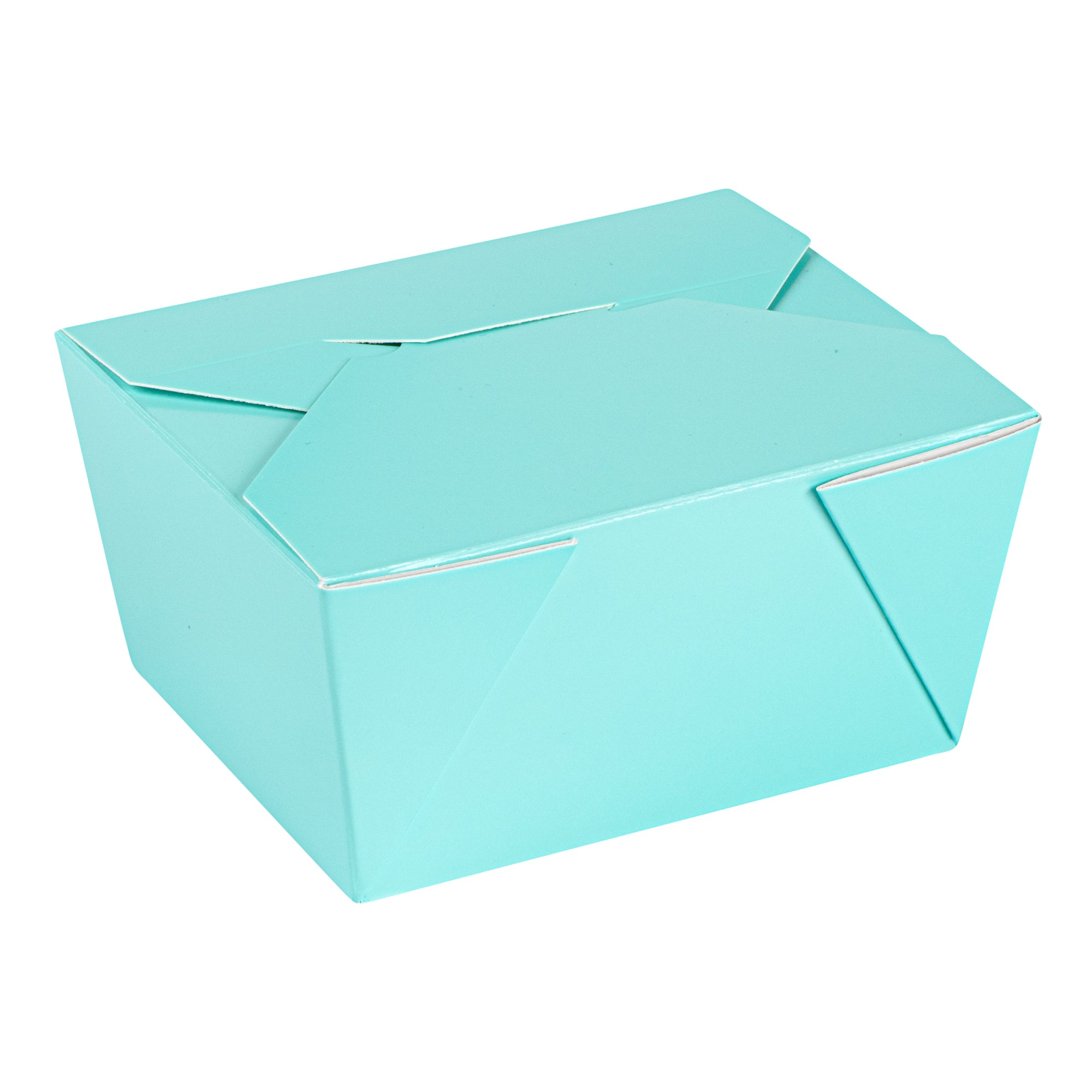 Bio Tek 30 oz Rectangle Turquoise Paper #1 Bio Box Take Out Container - 5" x 4" x 2 1/2" - 200 count box