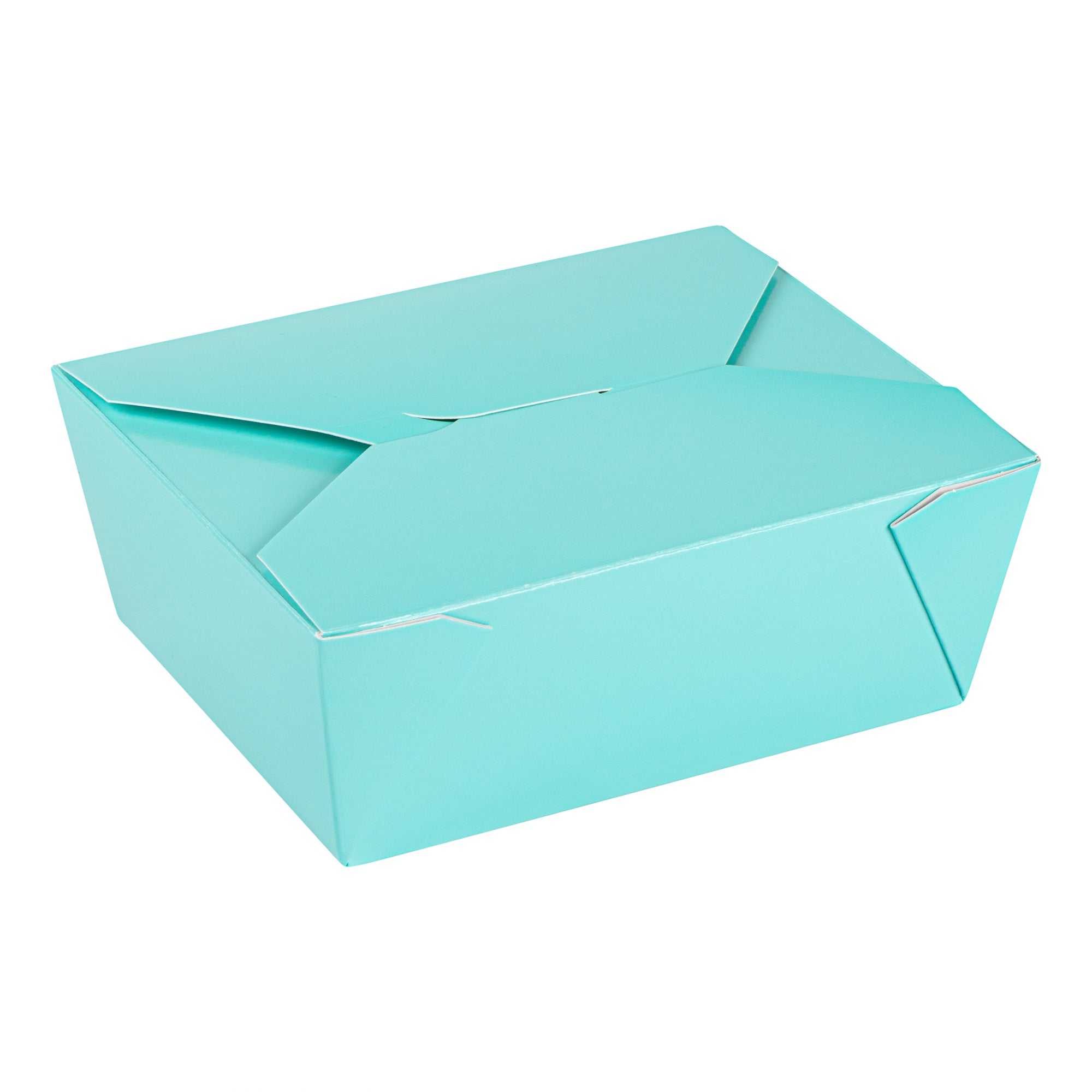 Bio Tek 45 oz Rectangle Turquoise Paper #8 Bio Box Take Out Container - 6 3/4" x 5 1/2" x 2 1/2" - 200 count box