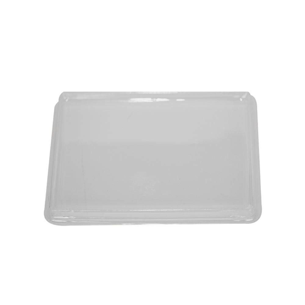 Cafe Vision Rectangle Clear Plastic Lid - Fits Small Click Lock Container - 200 count box