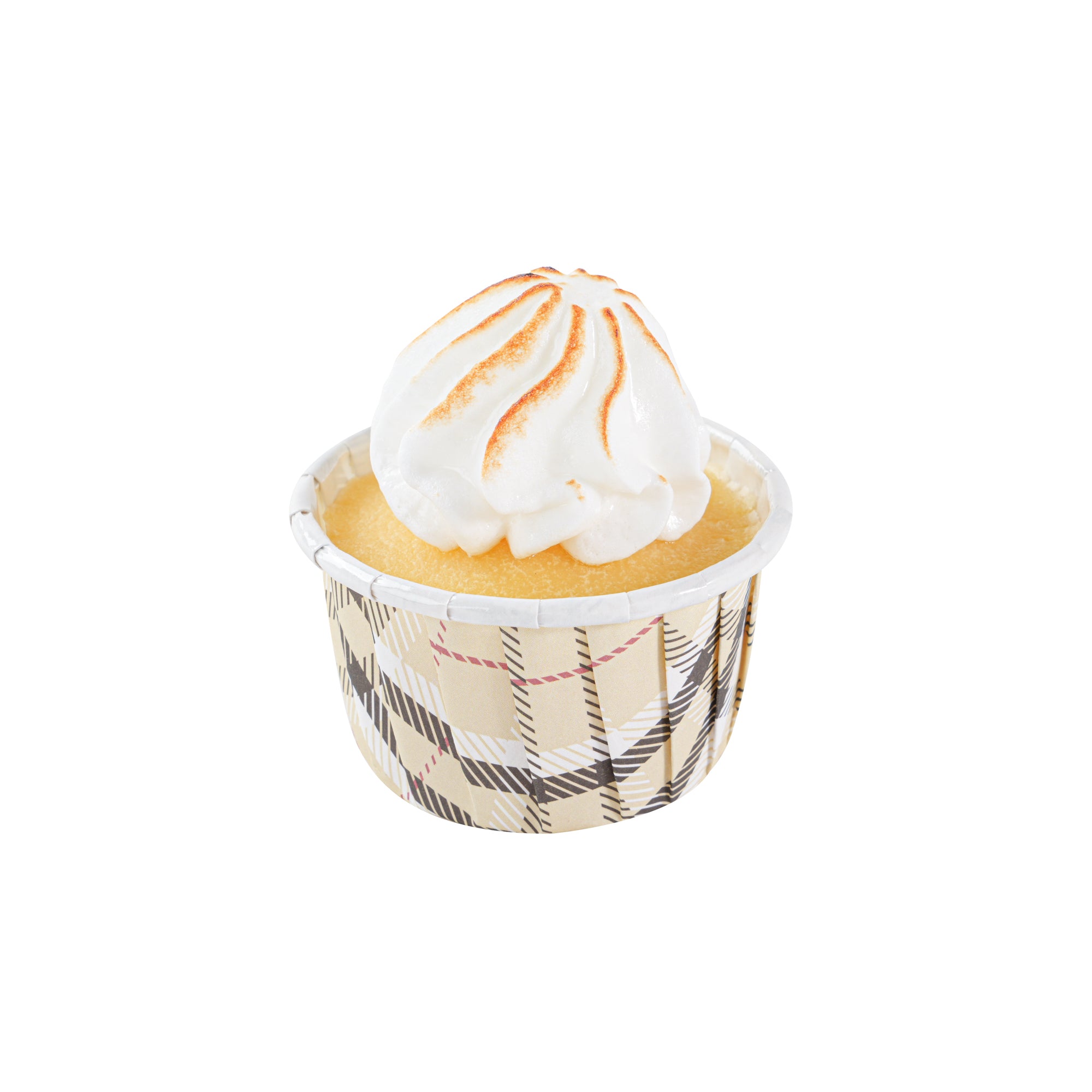 Panificio 1 oz Round Plaid Paper Small Baking Cup - Pleated - 2" x 2" x 1 1/4" - 200 count box