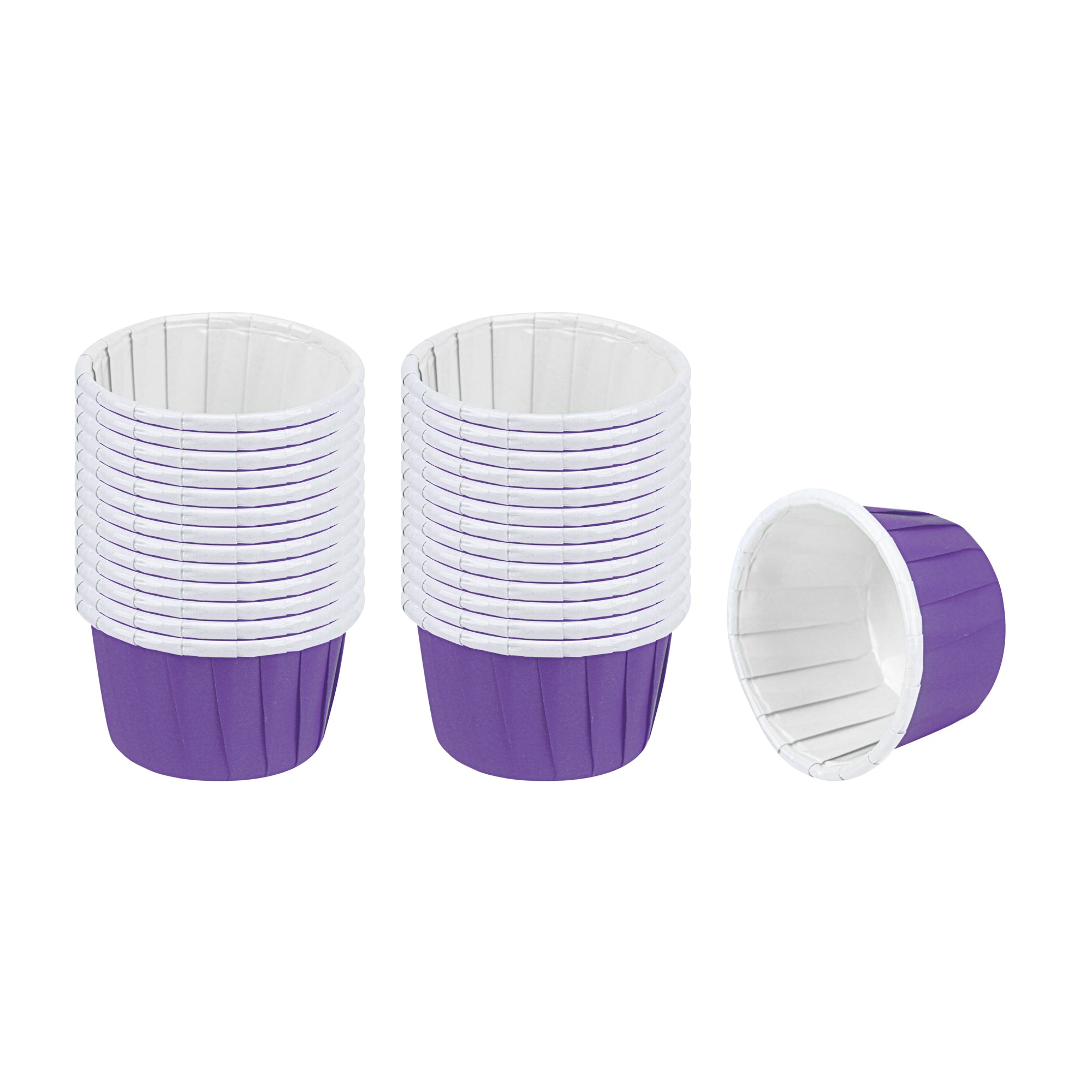 Panificio 1 oz Round Purple Paper Small Baking Cup - Pleated - 2" x 2" x 1 1/4" - 200 count box