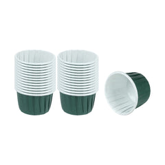 Panificio 2 oz Round Forest Green Paper Medium Baking Cup - Pleated - 2 1/4