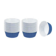 Panificio 5 oz Round Midnight Blue Paper Large Baking Cup - Pleated - 3 3/4