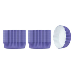 Panificio 4 oz Round Purple Paper Baking Cup - Ridged - 3 1/2