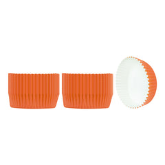 Panificio 4 oz Round Tangerine Orange Paper Baking Cup - Ridged - 3 1/2