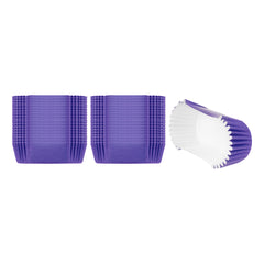 Panificio 1 oz Elliptical Purple Paper Regular Baking Cup - Ridged - 3 1/2