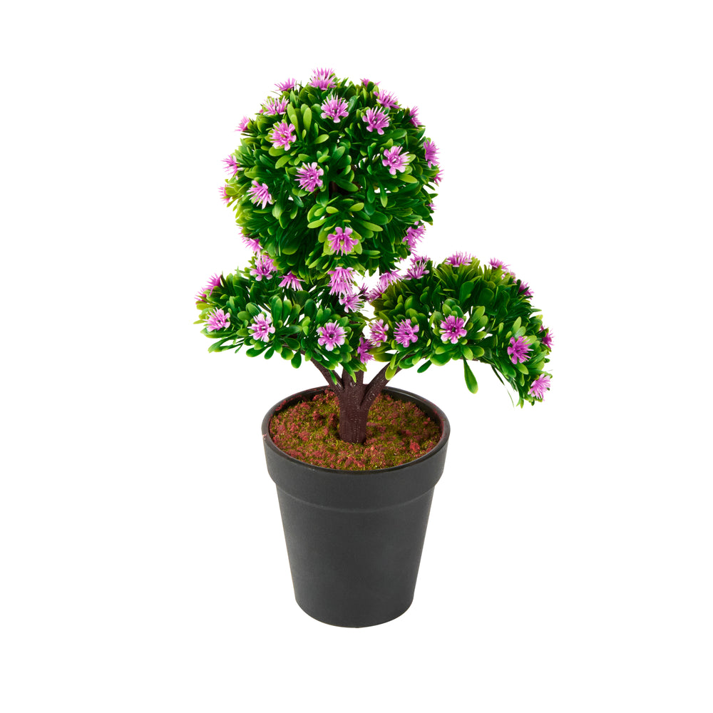 Fiore Round Purple Plastic Mini Crape Myrtle in Plastic Pot - 7 1/2" x 4" x 11" - 12 count box