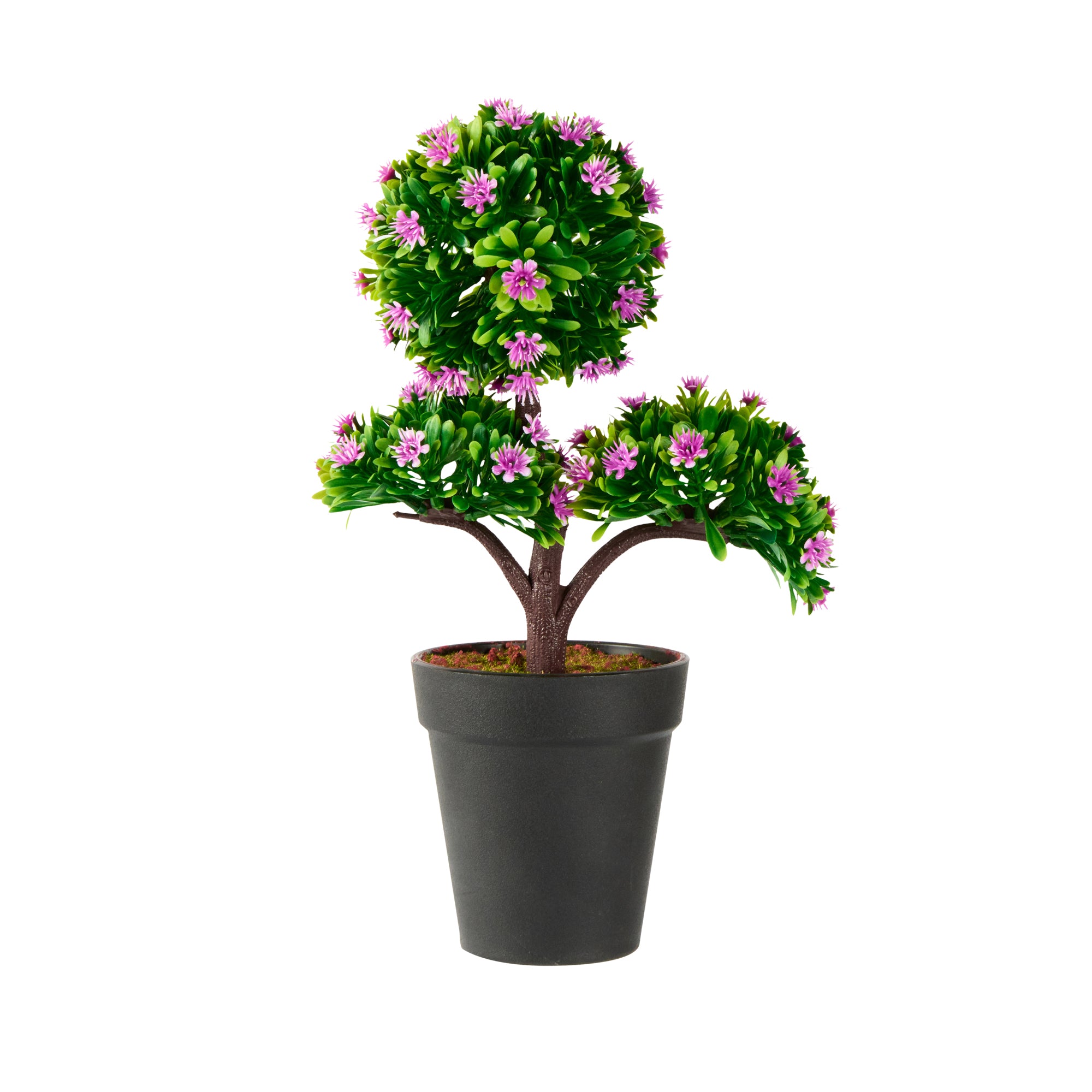 Fiore Round Purple Plastic Mini Crape Myrtle in Plastic Pot - 7 1/2" x 4" x 11" - 12 count box