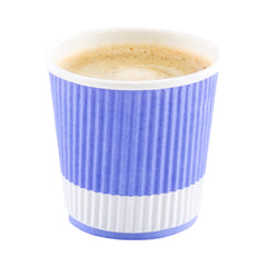 4 oz Light Purple Paper Coffee Cup - Ripple Wall - 2 1/2