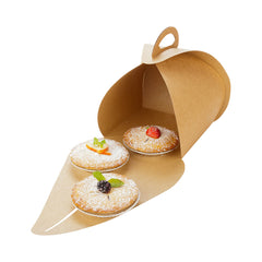 Ingenero Kraft Paper Small Lunch and Cake Box - 6 1/2