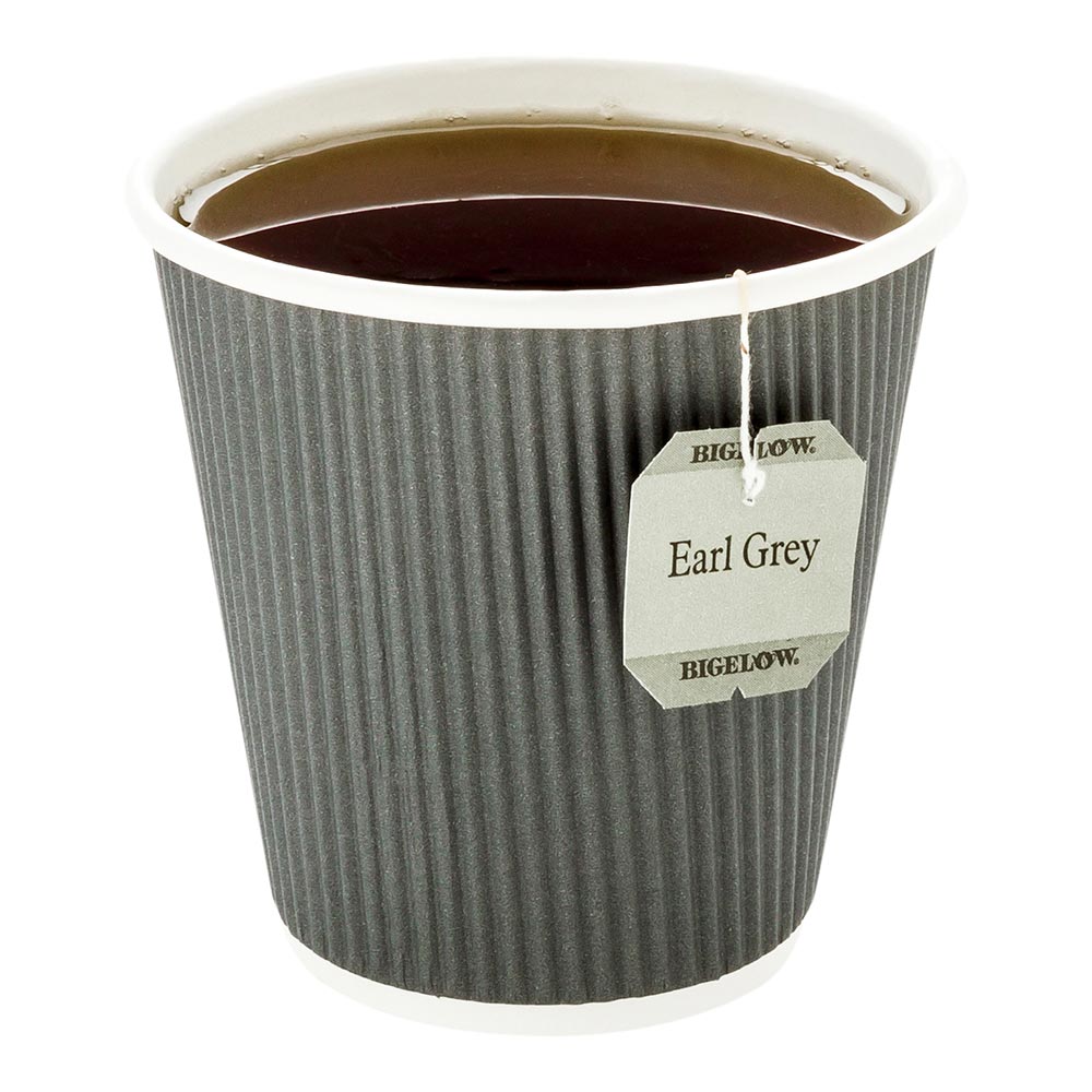 8 oz Gray Paper Coffee Cup - Ripple Wall - 3 1/2" x 3 1/2" x 3 1/4" - 500 count box