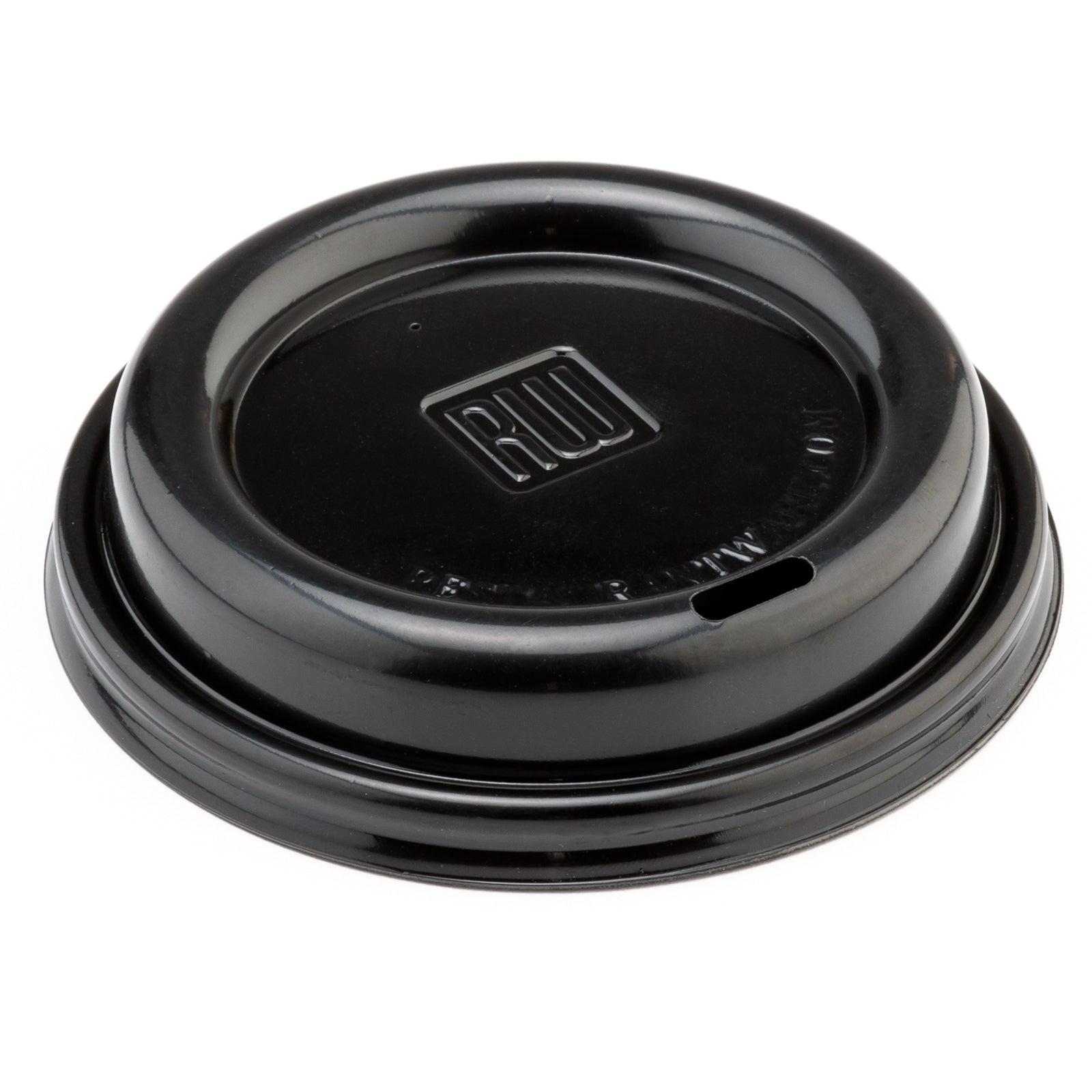 Restpresso Black Plastic Coffee Cup Lid - Fits 8, 12, 16 and 20 oz - 500 count box