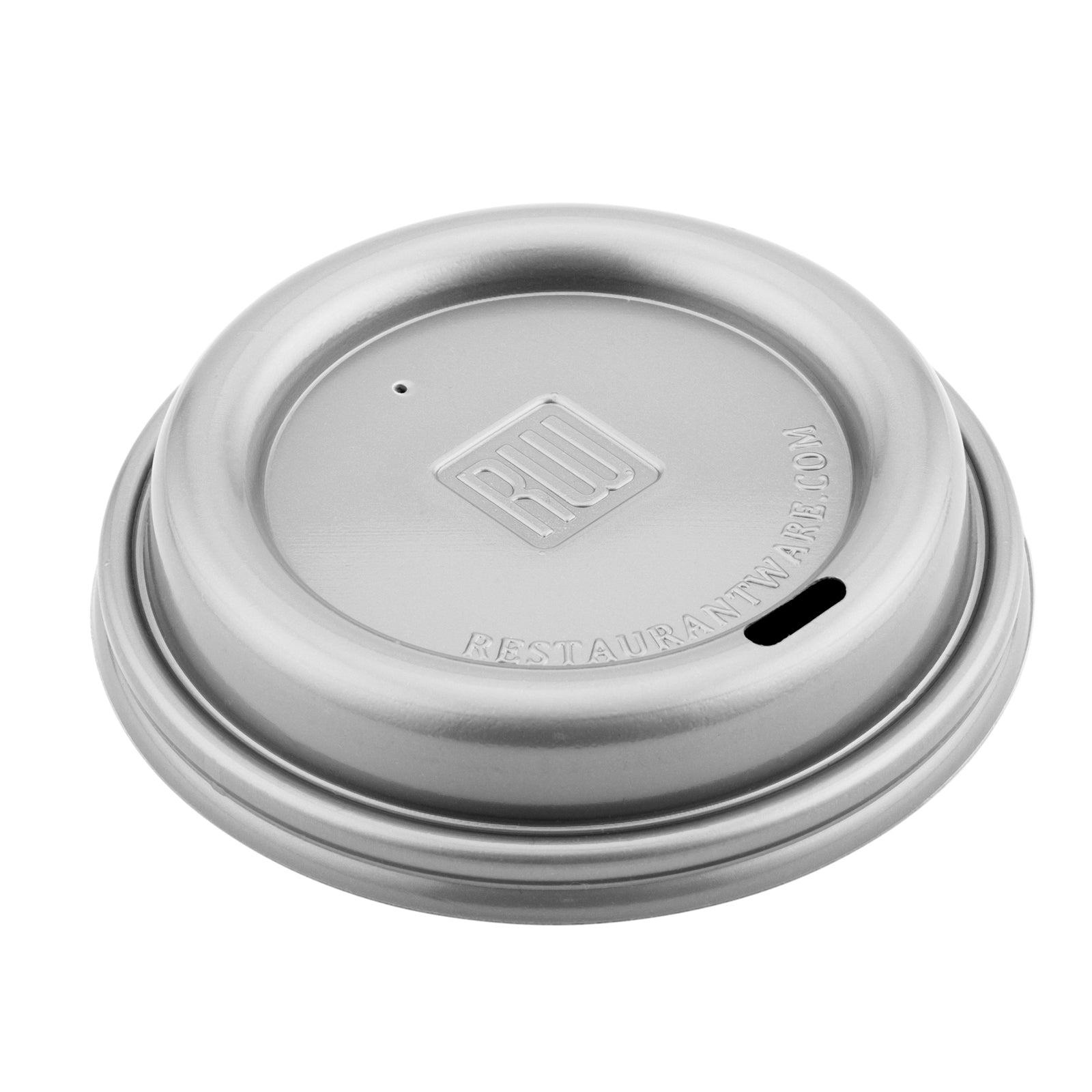 Restpresso Pewter Gray Plastic Coffee Cup Lid - Fits 8, 12, 16 and 20 oz - 500 count box