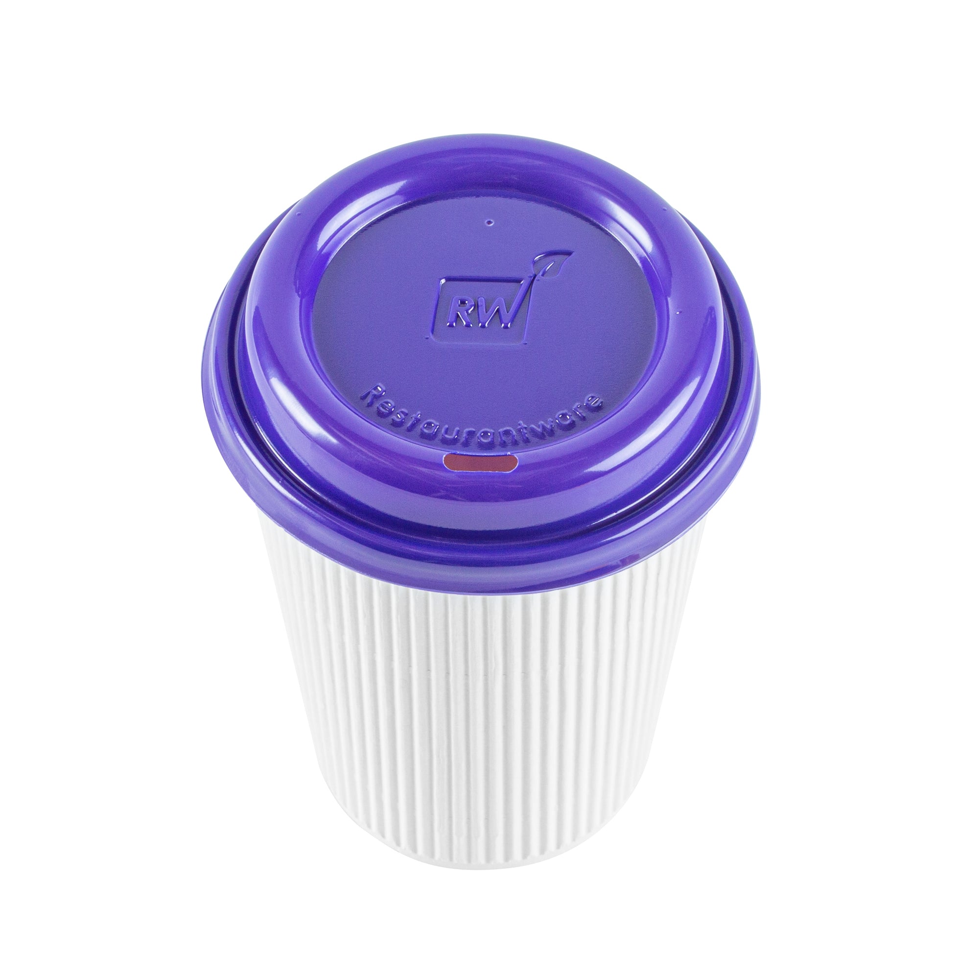 Restpresso Purple Plastic Coffee Cup Lid - Fits 8, 12, 16 and 20 oz - 500 count box