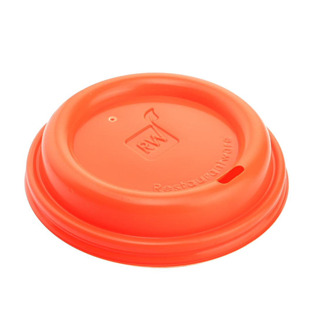 Restpresso Tangerine Orange Plastic Coffee Cup Lid - Fits 8, 12, 16 and 20 oz - 500 count box