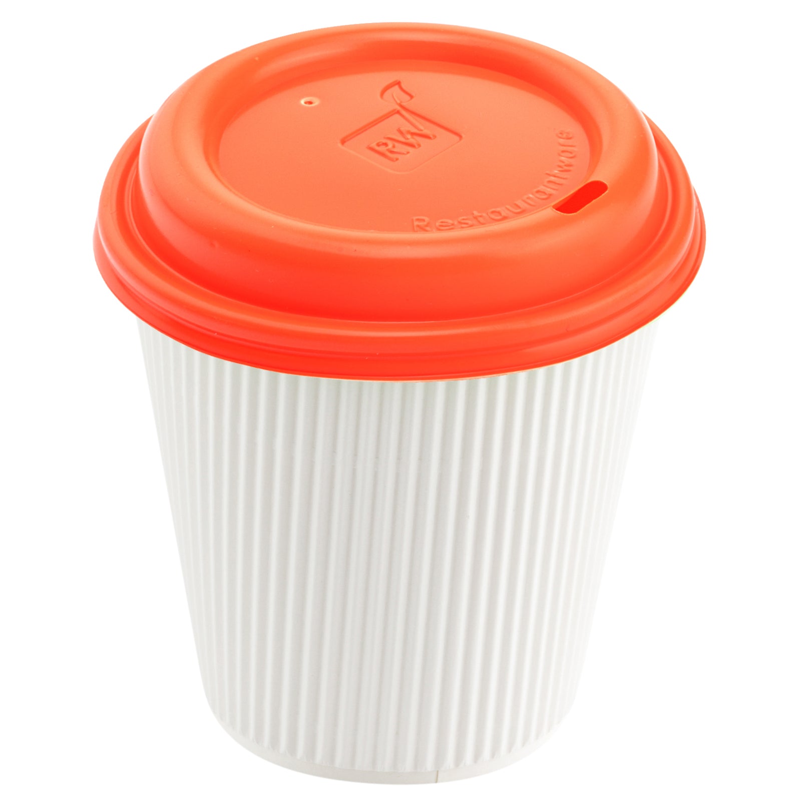 Restpresso Tangerine Orange Plastic Coffee Cup Lid - Fits 8, 12, 16 and 20 oz - 500 count box