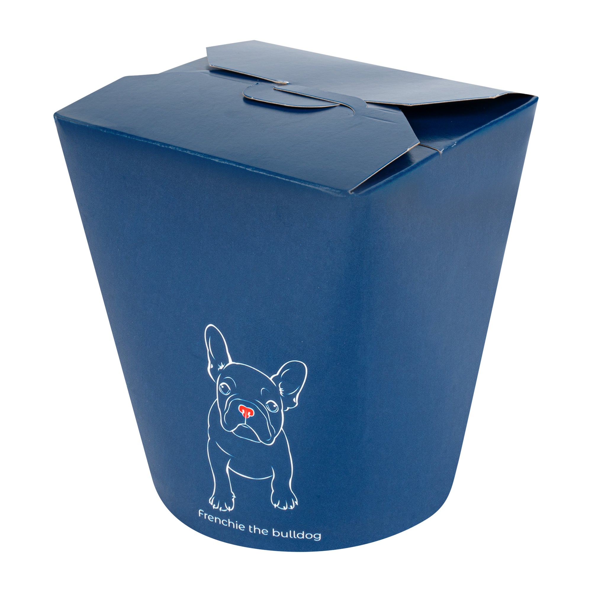 Bio Tek 32 oz Round Frenchie Paper Noodle Take Out Container - 4" x 3 1/2" x 4 1/2" - 200 count box