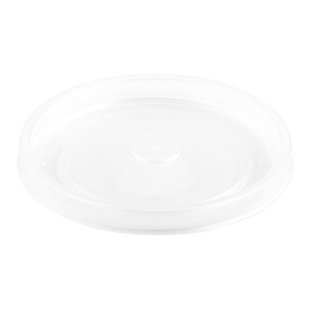 Bio Tek Round Clear Plastic Soup Container Lid - Fits 16 oz - 200 count box