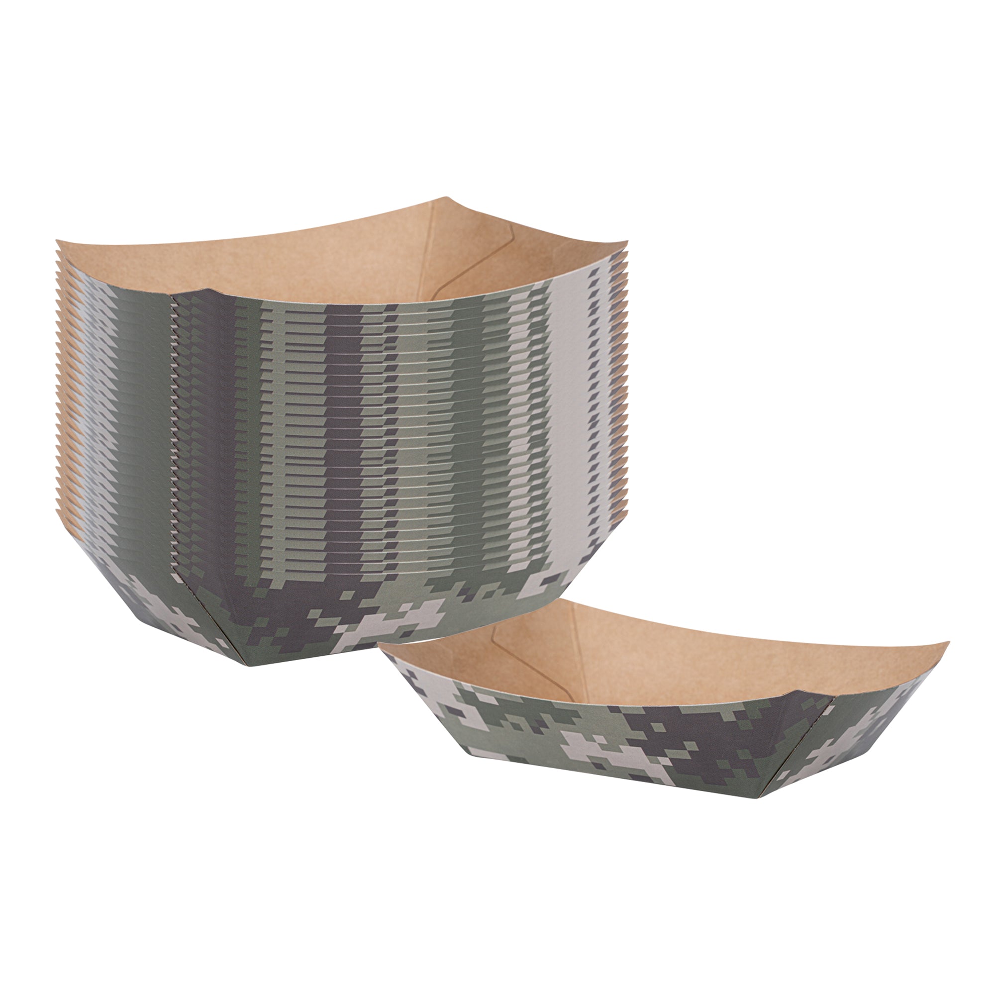 Bio Tek 4 oz Camouflage Paper #25 Boat - 3" x 2" x 1" - 400 count box