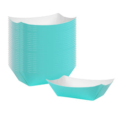 Bio Tek 6 oz Turquoise Paper #40 Boat - 3 1/4