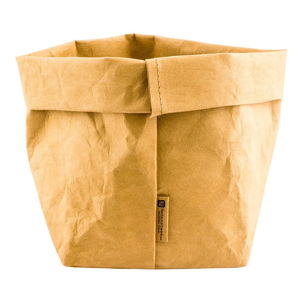 DuraLux Kraft Paper Washable Bag - 6 1/4" x 6 1/4" x 9 3/4" - 1 count box