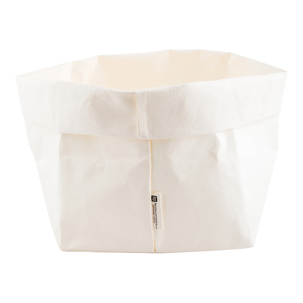 DuraLux White Paper Washable Bag - 7 3/4" x 7 3/4" x 9 3/4" - 1 count box