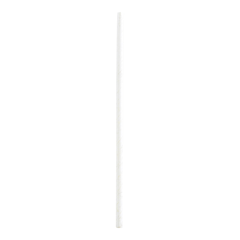 White Paper Straw - Biodegradable, 6mm - 7 3/4" - 1000 count box