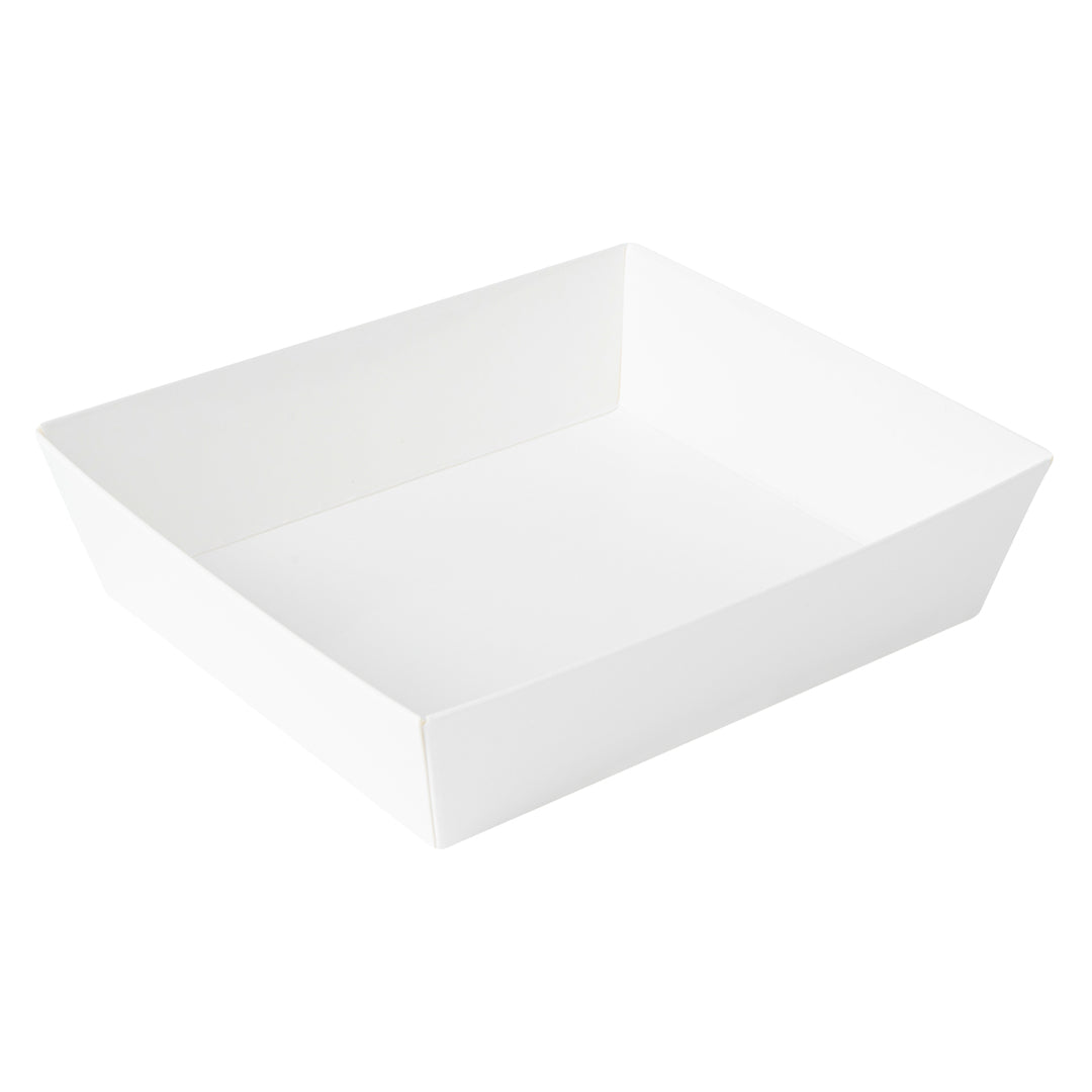 Matsuri Vision White Paper Large Sushi Container - 5" x 4 1/2" x 1 1/2" - 100 count box