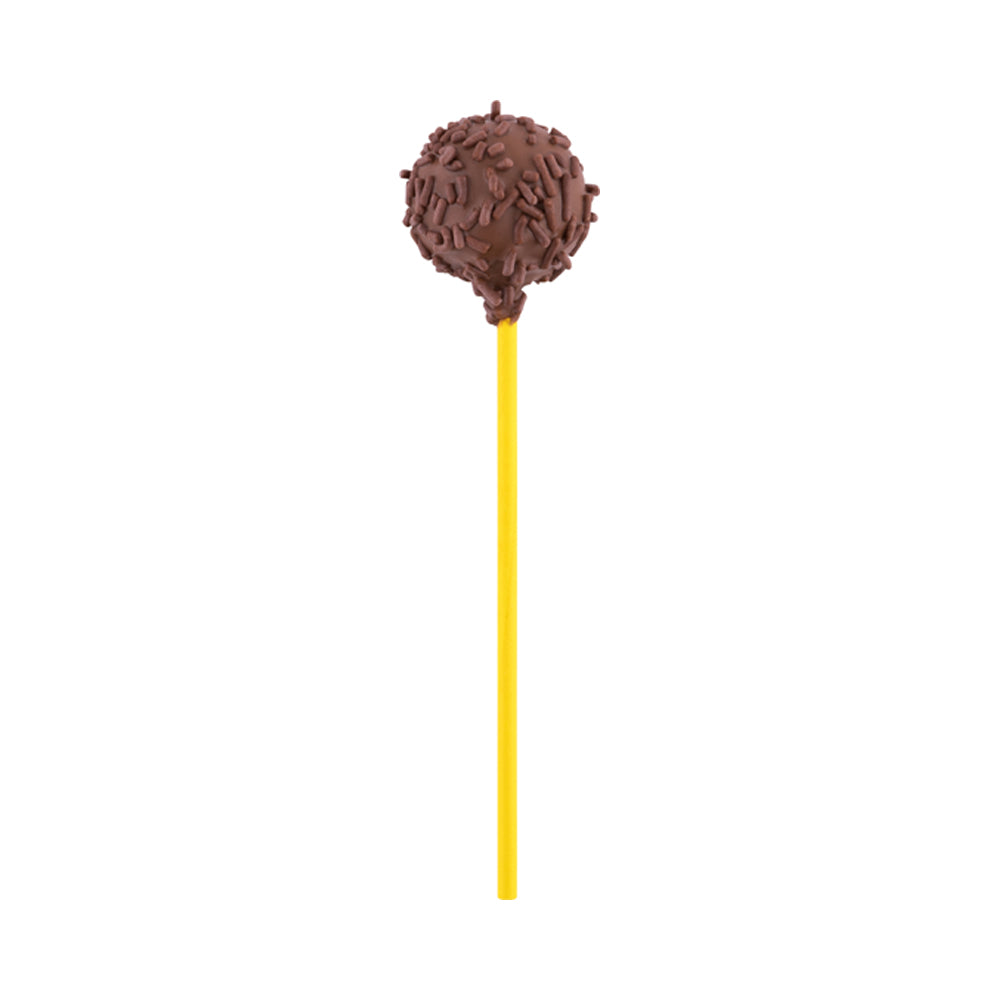 Yellow Paper Cake Pop and Lollipop Stick - Biodegradable - 6" x 5/32" - 100 count box